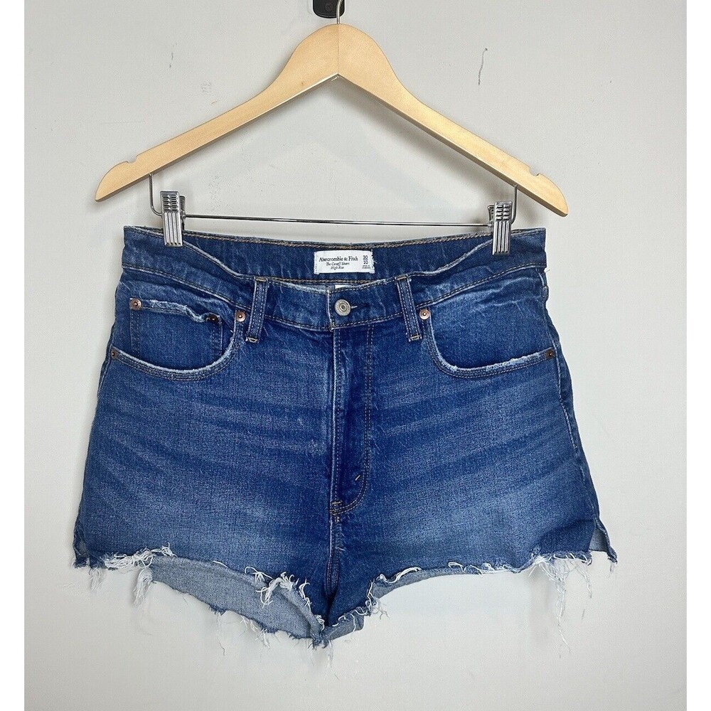 Abercrombie & Fitch Women's Size 30/10 The Cutoff Short High Rise Blue Denim